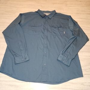 Columbia Long Sleeve Button Up Shirt Men's Blue Size XXL L2